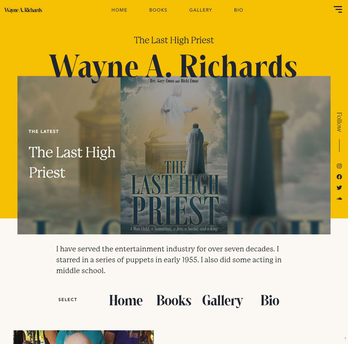 Author Website – Wayne
